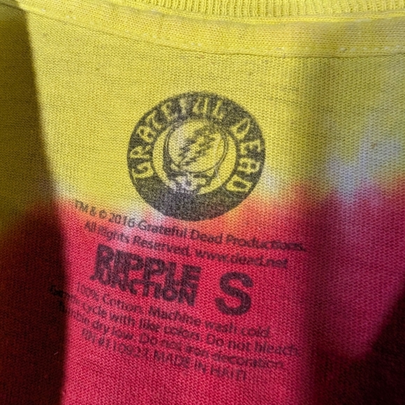 Ripple Junction Grateful Dead Tie Dye Men's S Skeleton Graphic Tee - Picture 5 of 9
